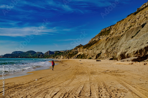 Panorama on the beach of Eraclea Minoa Sicily Italy