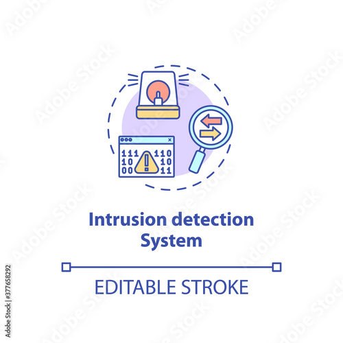 Intrusion detection system concept icon