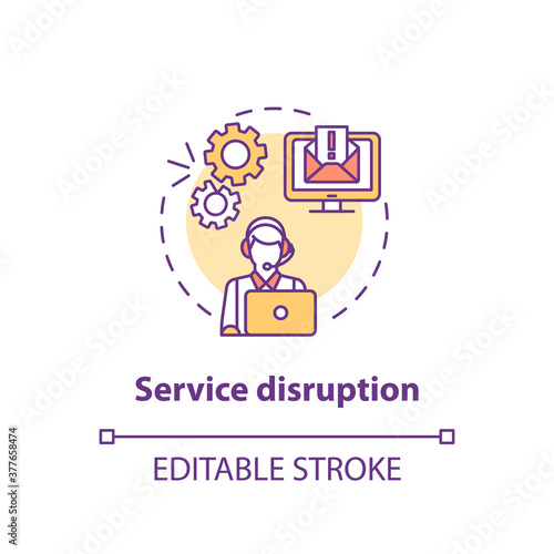 Service disruption concept icon