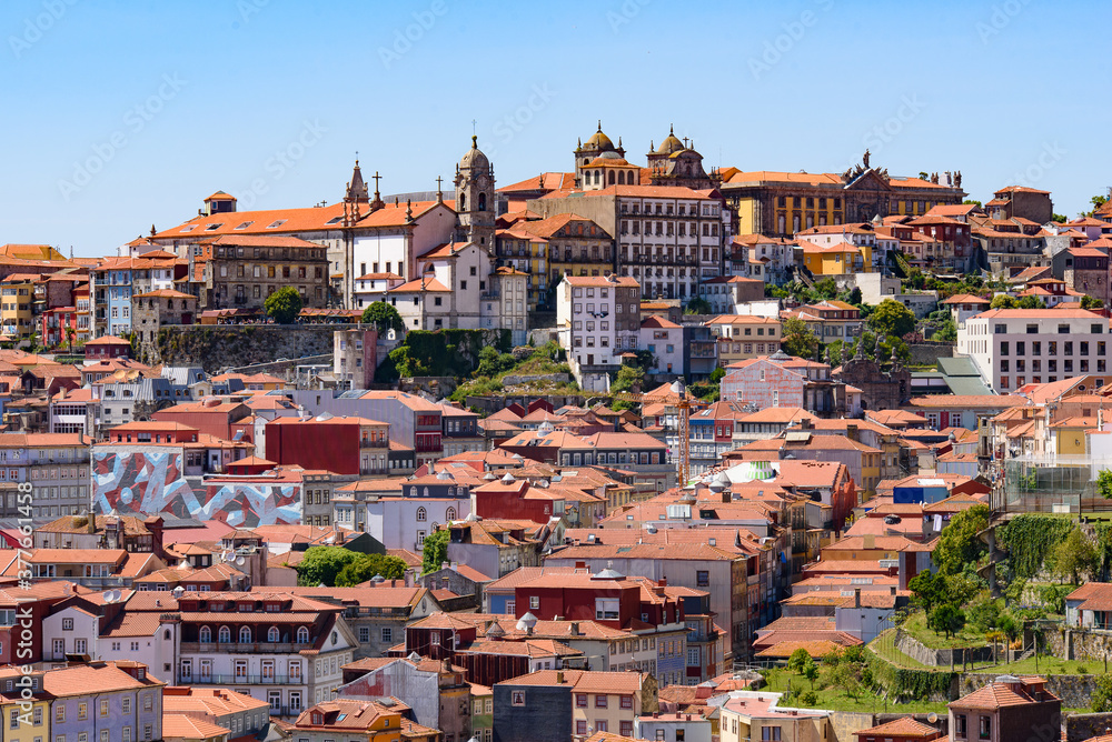 Buildings of Ribeira District in Porto, Portugal