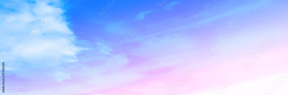 Fototapeta premium Fantasy on a cloudy sky with clear blue gradient colors and a glass texture as a beautiful natural abstract background