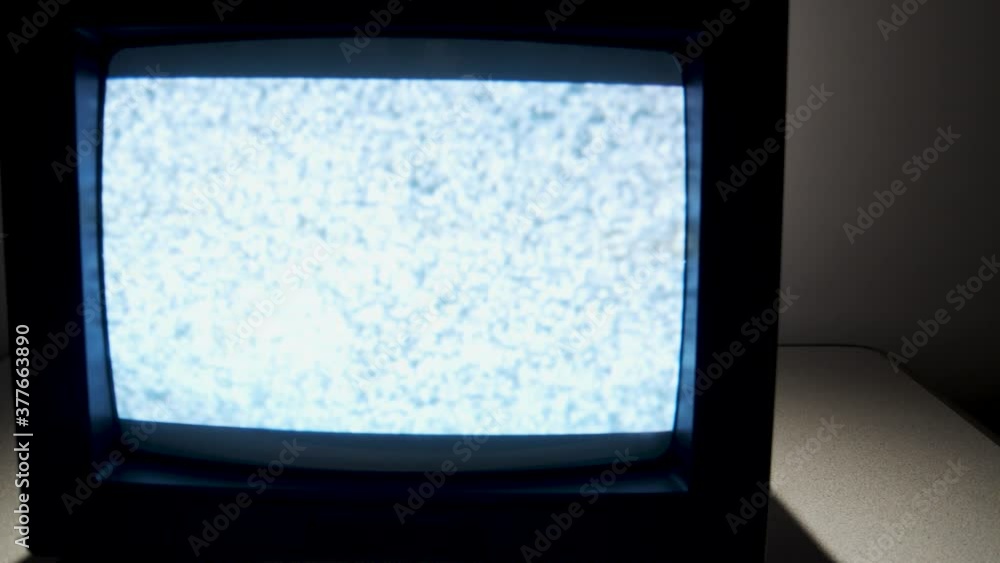 Old analog TV with static as a picture. No signal for a TV. Old analog TV with static as a picture. No signal for a TV.