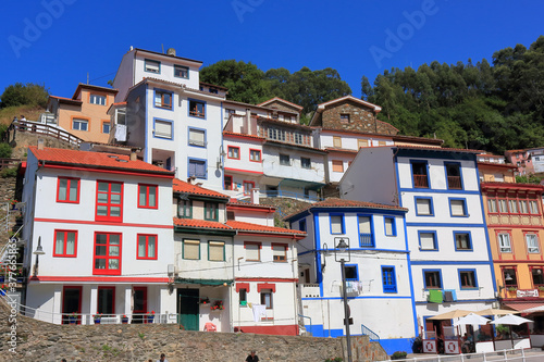 The town of Cudillero, in northern Spain from the sea