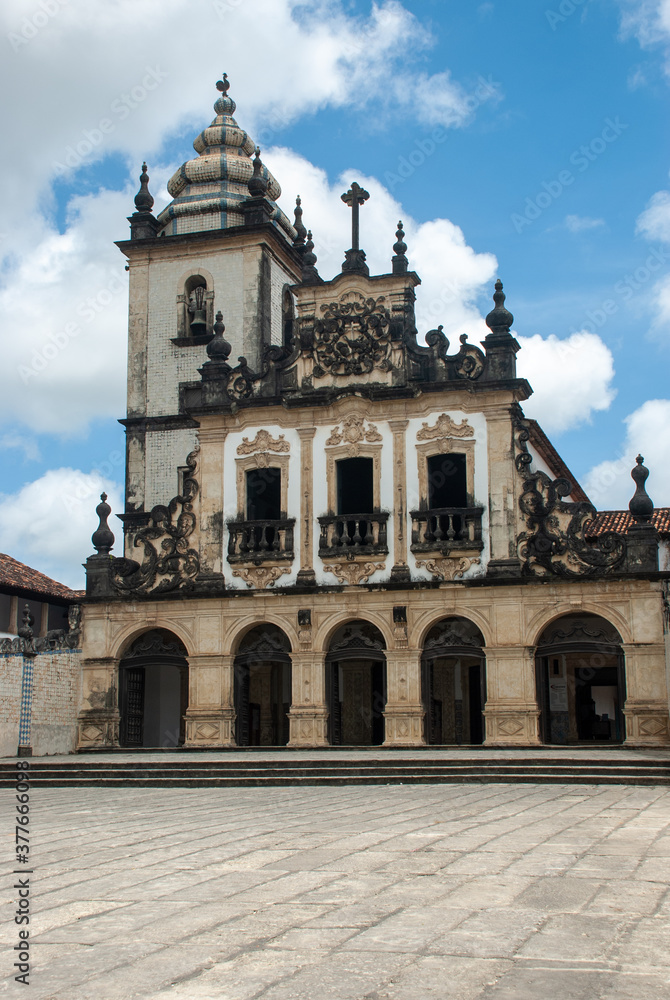 Obraz premium Catholic church. Igreja de Sao Francisco, cultural center and church at the historical downtown. João Pessoa, Paraiba, Brazil