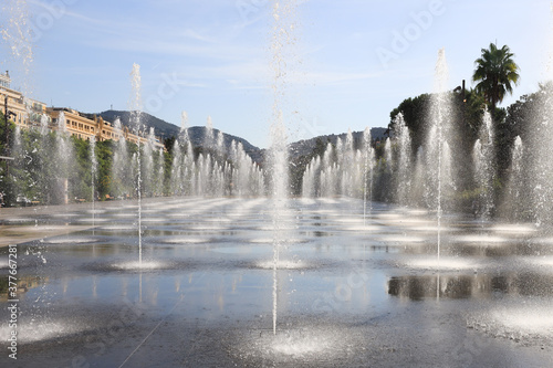 Fountain in the park in City of Nice / Cote d'azur photo