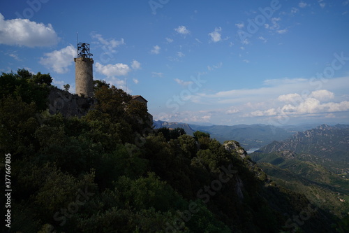 Mountans in Sanctuary of Queralt in Berga. Barcelona. Catalonia,Spain. 