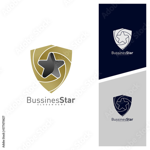 Shield Star Logo Template Design Vector  Concept  Creative Symbol  Icon