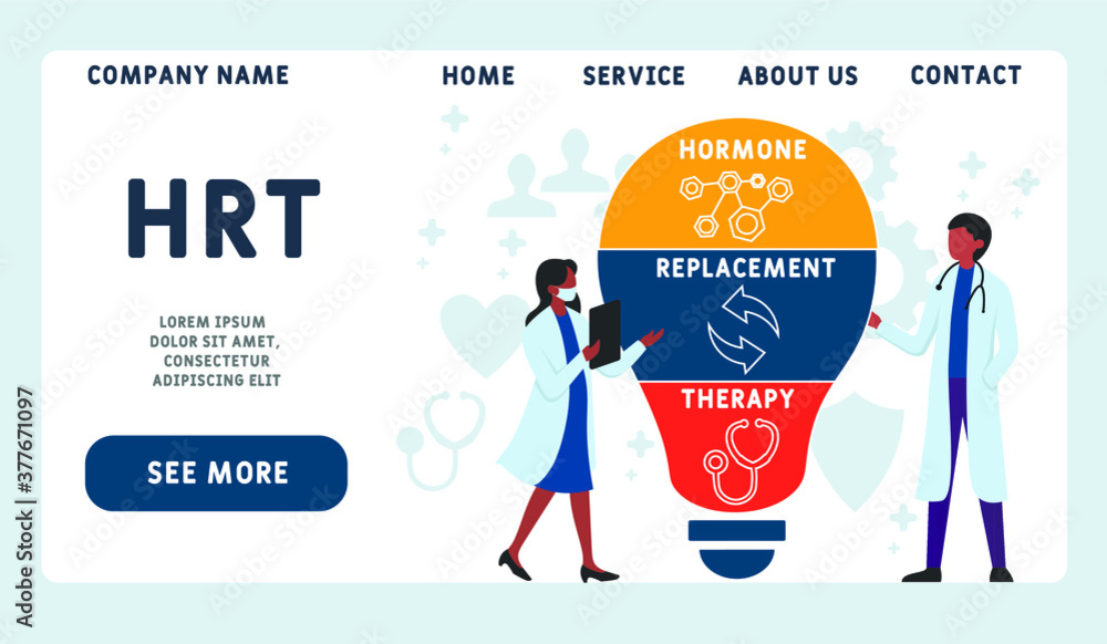 Hrt Design Vector website design template . HRT - Hormone Replacement Therapy ...