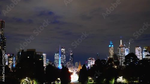 Wallpaper Mural Melbourne paranoma skyline timelapse at night time 
melbourne city night time timelapse Torontodigital.ca