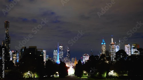 Wallpaper Mural Melbourne paranoma skyline timelapse at night time 
melbourne city night time timelapse Torontodigital.ca