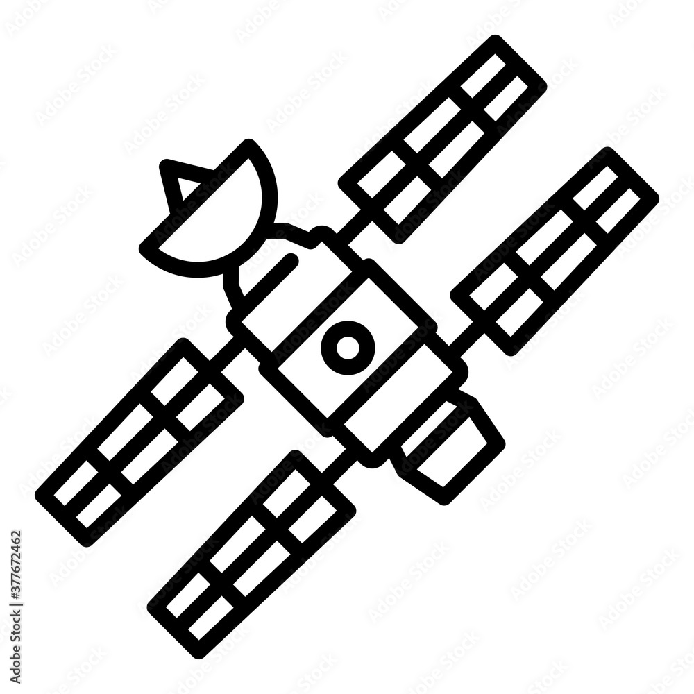 Spacecraft icon. Outline spacecraft vector icon for web design isolated on white background Spacecraft icon. Outline spacecraft vector icon for web design isolated on white background