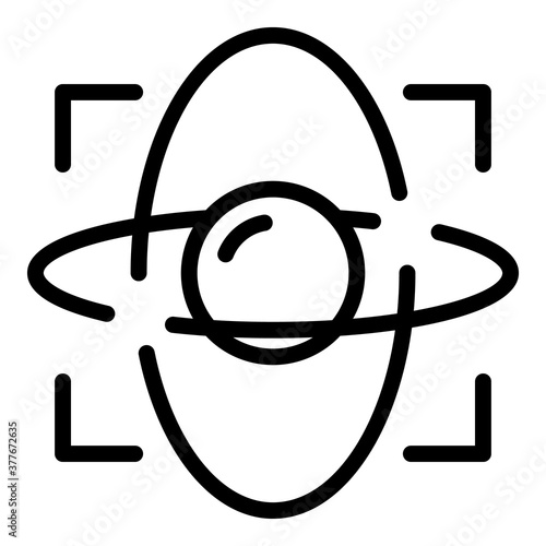 Gyroscope icon. Outline gyroscope vector icon for web design isolated on white background