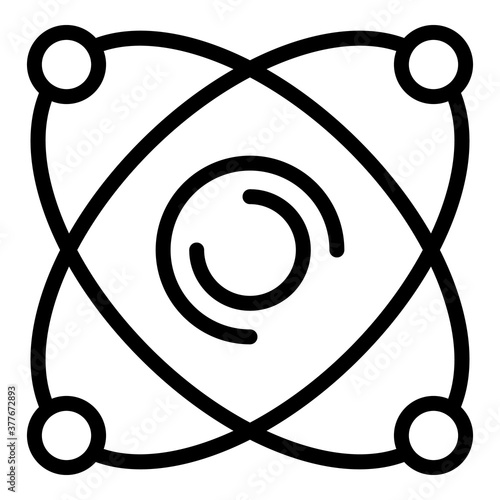 Electrical gyroscope icon. Outline electrical gyroscope vector icon for web design isolated on white background