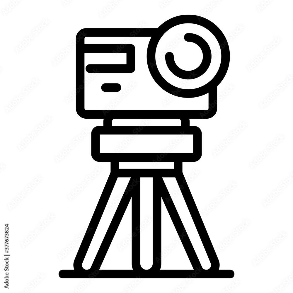 Action camera tripod icon. Outline action camera tripod vector icon for web design isolated on white background Action camera tripod icon. Outline action camera tripod vector icon for web design isolated on white background