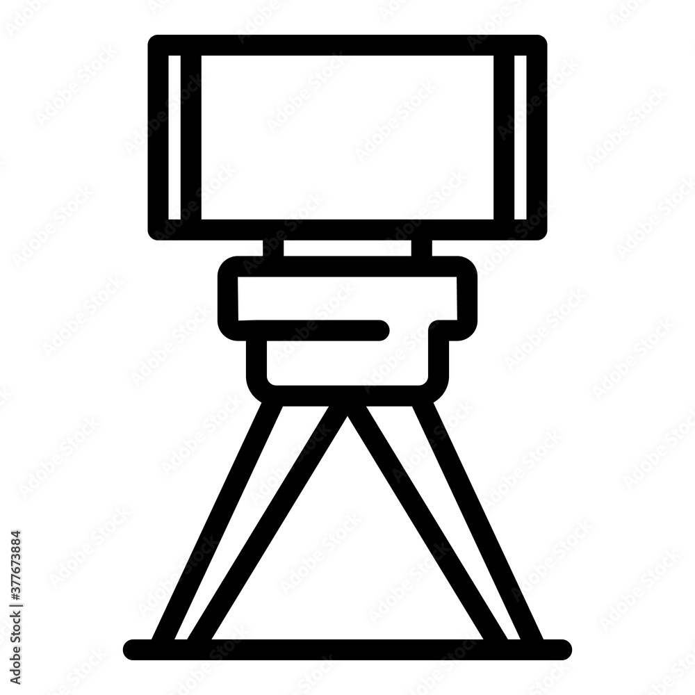 Smartphone tripod icon. Outline smartphone tripod vector icon for web design isolated on white background Smartphone tripod icon. Outline smartphone tripod vector icon for web design isolated on white background