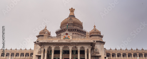Suvarna Vidhana Soudha, bengaluru- 06  september 2020: indian vidhana soudha with the architectural 