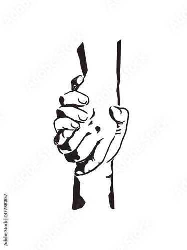 Grasping hand vector. Help giving concept.