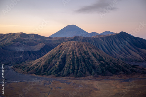 The volcanic landscape in Asia