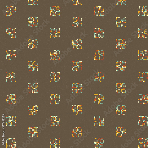 Wallpaper Mural Abstract Color Halftone Dots generative art background illustration Torontodigital.ca