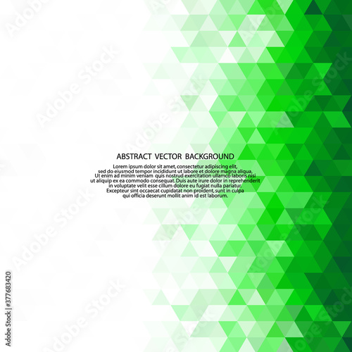 Abstract vector background. Design element - green triangles. eps 10