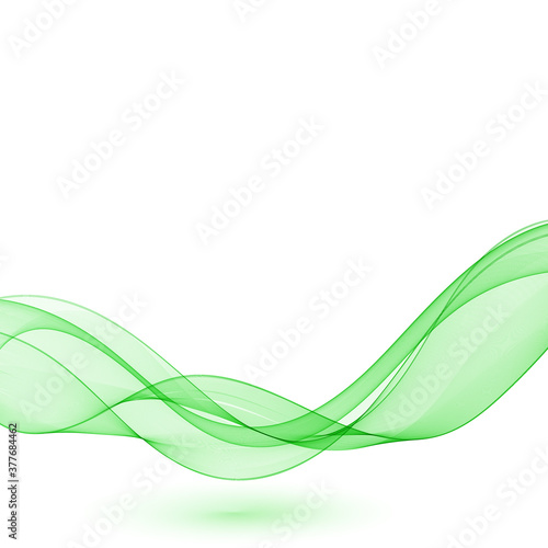Green abstract wave. Background image for banner. eps 10