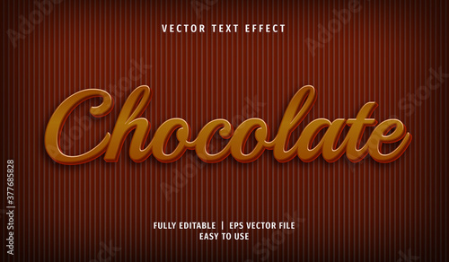 3D Chocolate Text effect, Editable Text Style
