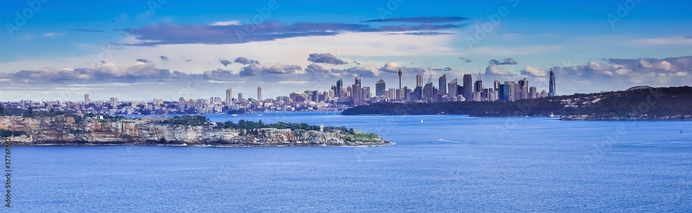 Panoramic view over Sydney harbour NSW Australia