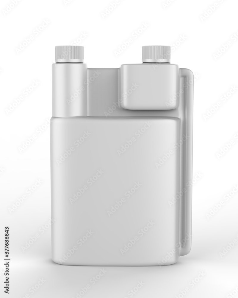 Blank Fuel Additive Bottle Chemical Bottle With Double Neck For Branding And Mock up, 3d render illustration. Blank Fuel Additive Bottle Chemical Bottle With Double Neck For Branding And Mock up, 3d render illustration.