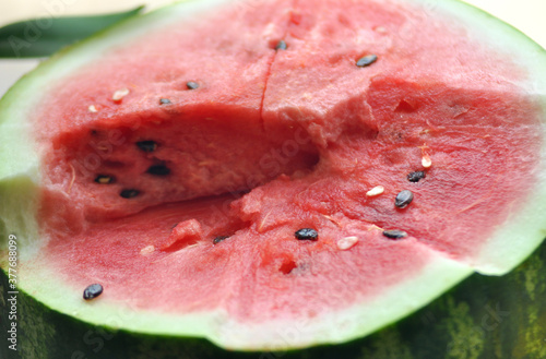 Watermelon. Close-up shot of beautiful fresh watermelon 