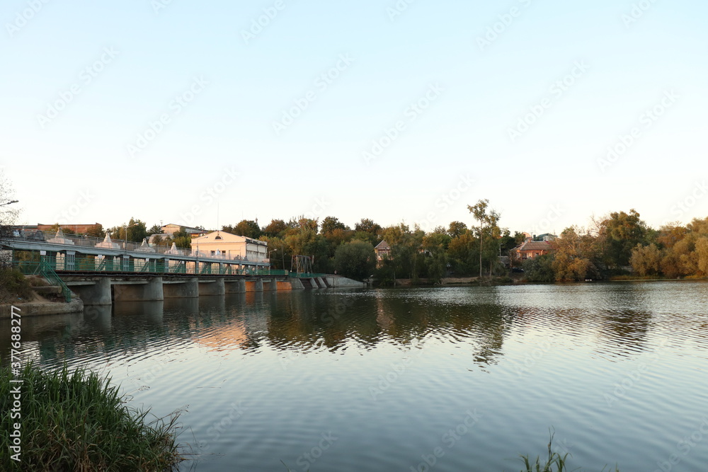 dam in the city of Vinnytsia in the summer