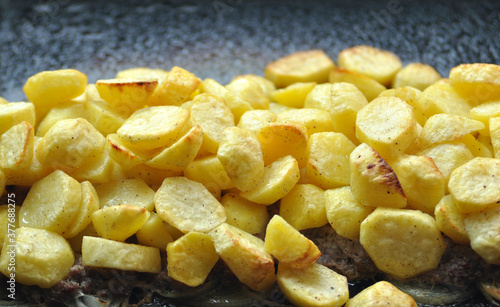 Beautiful, juicy potatoes baked in the oven