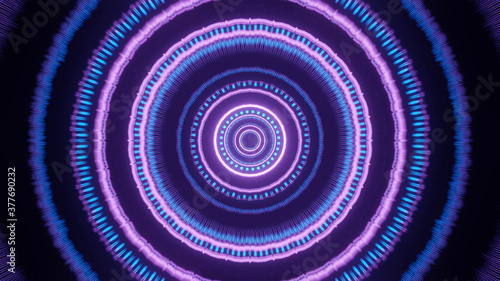 Circular Repetition Hypnotic Space Tunnel 4k uhd 3d illustration background