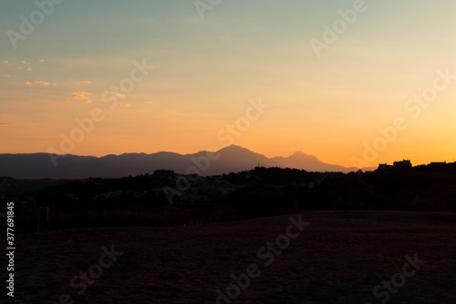 sunset over the mountains  the sleeping beauty Pescara 