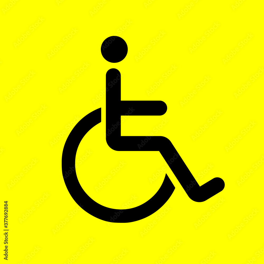 Disabled icon. Symbol of people with disabilities Disabled icon. Symbol of people with disabilities