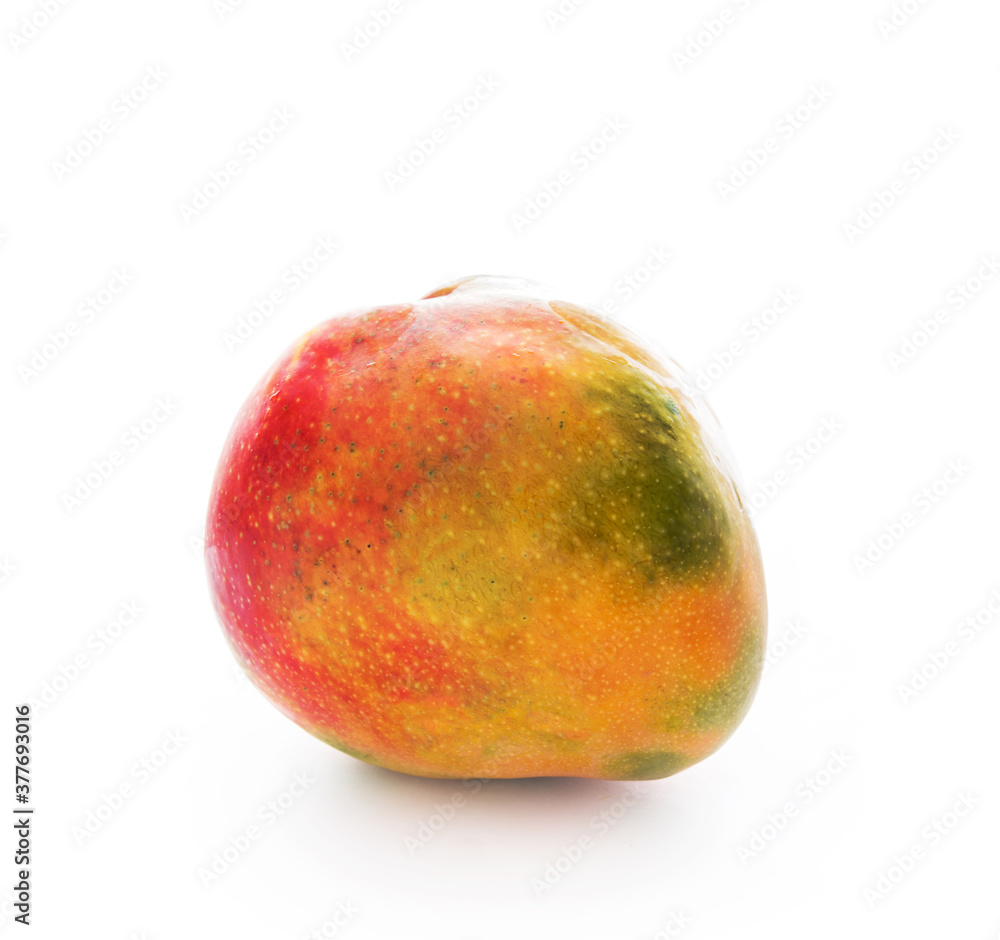 Ripe mango isolated on a white background, close-up Ripe mango isolated on a white background, close-up