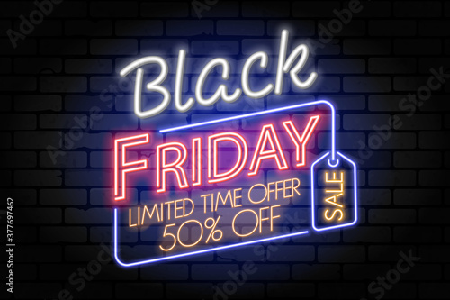 Black Friday Sale Neon Signboard