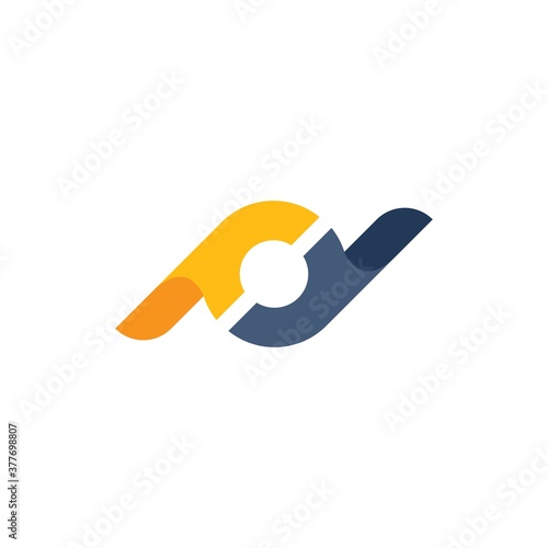 abstract dp letter icon illustration vector