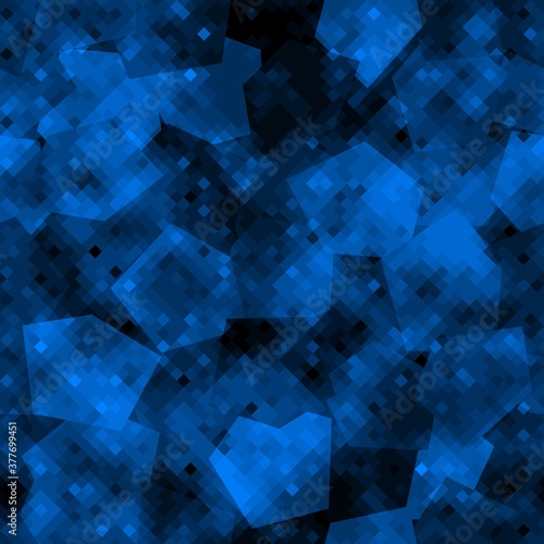 Military camouflage seamless pattern. Naval digital pixel style.