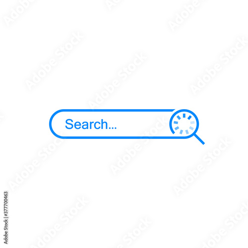 Website search bar, vector isolated icon.