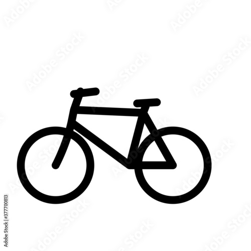 bicycle icon isolated on white for design website or graphic