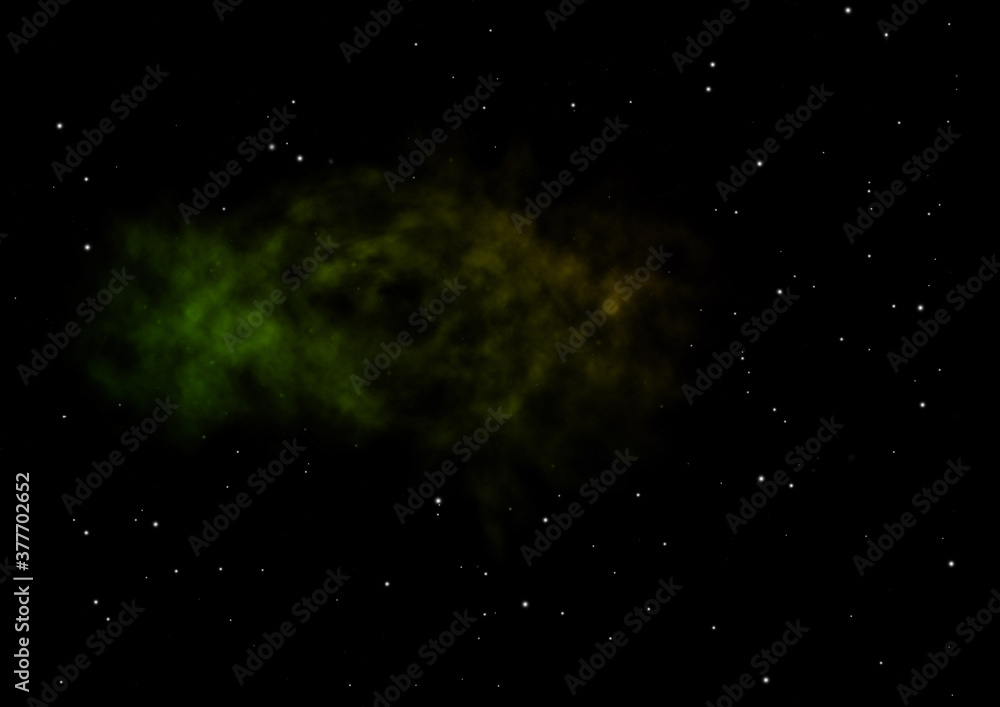 Obraz premium Being shone and star field against space.