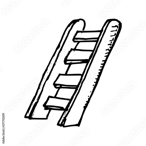 Fototapeta Naklejka Na Ścianę i Meble -  Stairs hand drawn icon