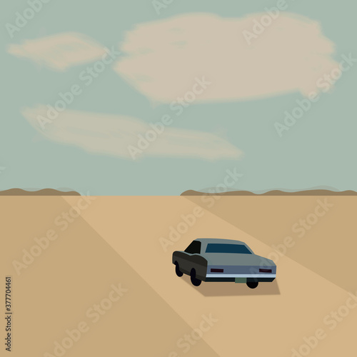 car desert america retro 