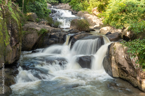 Waterfall in forest at Nation park  Nang Rong  Nakhon Nayok  Thailand.