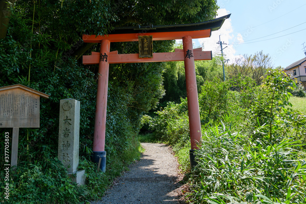 September 3, 2020, Kyoto, Japan, a historic shrine deep in the mountains September 3, 2020, Kyoto, Japan, a historic shrine deep in the mountains
