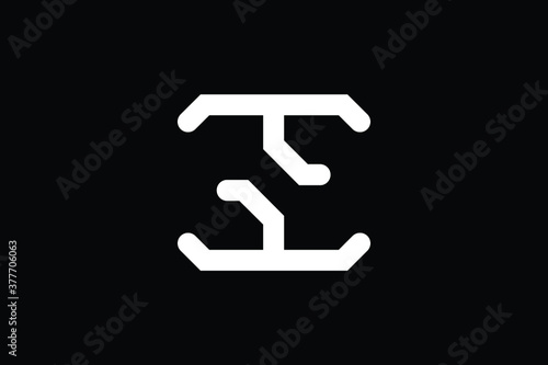 Minimal Innovative Initial GE logo and EG logo. Letter G E GE EG creative elegant Monogram. Premium Business logo icon. White color on black background