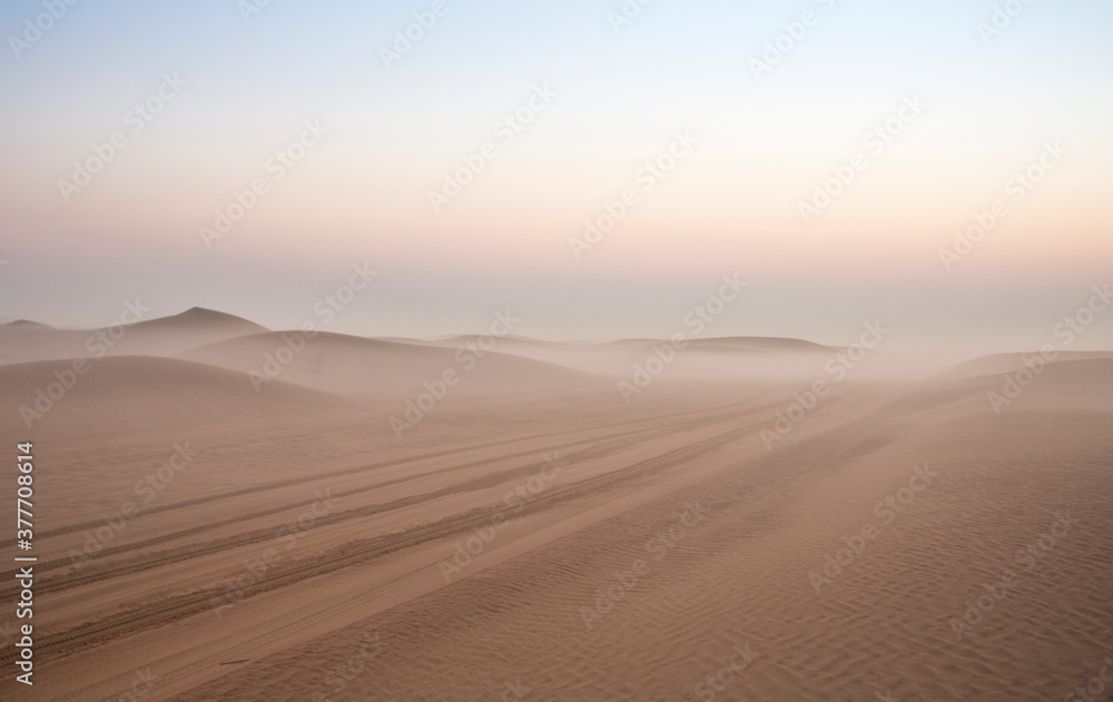 offroad track in a desert near Dubai