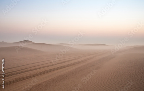 offroad track in a desert near Dubai