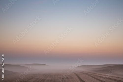 Fototapeta Naklejka Na Ścianę i Meble -  offroad track in a desert near Dubai