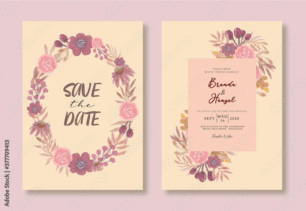 Obraz premium Vintage Wedding Invitation